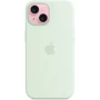 Чехол для iPhone Apple iPhone 15 Silicone Case with MagSafe - Soft Mint (MWNC3ZM/A): Цвет зеленый