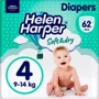 Підгузки дитячі Helen Harper SoftDry Maxi 4 (9-14кг) 62 шт. (5411416030744)