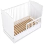 Детская кроватка Klups Felix 120X60 с ящиком и перегородкой белый