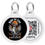 Адресник металевий WAUDOG Smart ID з QR паспортом малюнок Їздити, щоб жити 30 мм (230-0207)