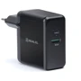 Зарядное устройство REAL-EL Wall Charger USB-C+USB CH-350 Black (EL123160017): Кабель в комплекте отсутствует