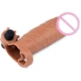 Насадка на член LoveToy Pleasure X-Tender Vibrating Penis Sleeve Add 2" Brown