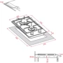 Варочная поверхность газовая Weilor GG 304 WH фото 7