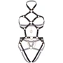 Портупея-тедди из экокожи Leg Avenue Heart ring harness teddy Black M