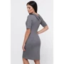Платье FashionUp PL-1799C 42 серое повседневное до середины бедра: Состав Вискоза, Полиэстер, Эластан