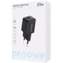 Зарядное устройство Proove Wall Charger USB+USB-C Pocket GaN Plus 25W Black (WCPG25111201): Количество USB-портов 2