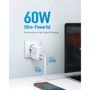 Зарядное устройство ANKER USB Wall Charger PowerPort+ Atom III 60W PD Power IQ 3.0 White (A2322321/A2322G21): Особенности Power Delivery (PD), Быстрая зарядка, USB-C