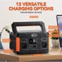 Зарядная станция FlashFish P60 520Wh 500W: Разъемы для подзарядки Зарядка от солнечной панели, DC-разъем, Зарядка от автомобиля, Зарядка от сети