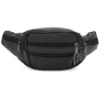 Мужская поясная сумка Borsa Leather черная (K1619p-black)