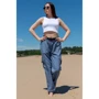 Брюки FLFashion Атом ЧБА 3503 44 синие: Сезон Лето