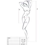 Мини-платье с вертикальным узором Passion BS097 One Size white