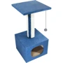 Когтеточка Lucky Pet домик Грот синяя 33х33х67см (555717)