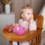Мисочка Baboo Safari с ручками от 6 месяцев розовая (9-030): Материал пластик