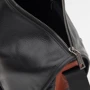 Жіноча сумка листоноша Borsa Leather чорна (K15431bl-black): Фактура Зернистая, Матовая