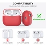 Чехол для наушников AhaStyle Silicone Case with strap Red (X003E41MYX) for Apple AirPods Pro 2 фото 1