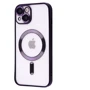 Чохол для iPhone TPU Case Metal Matte Case з Magnetic Ring Deep Purple for iPhone 14
