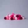 Гирлянда Cotton ball lights на 10 шаров 2,7м, Pink: Количество ламп 10
