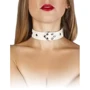 Ошейник Leather Restraints Collar, white