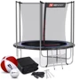 Батут Hop-Sport 8ft black/blue чорно-синій із внутрішньою сіткою 244 см
