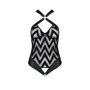 Сетчатый боди с халтером и ритмичным рисунком Hima Body black XXL/XXXL - Passion
