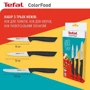 Набор кухонных ножей Tefal ColorFood 3 предмета (K2733S04): Количество предметов 3