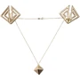Зажимы для сосков с тяжелой подвеской LOCKINK Adjustable Nipple Clamps with Heavy Pendant - Golden