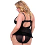 Комплект SoftLine - Adel, корсет + стринги, XL (black)