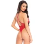 Кружевной тедди Leg Avenue OS Red