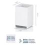 Склянка для зубних щіток KELA Cube біла 7х7х11 см (23692)