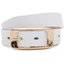 Женский ремень Borsa Leather белый (CV1ZK-015-goldwhite)