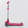 Самокат триколісний Best Scooter складаний алюмінієвий кермо, 4 колеса PU зі світлом Pink (102317): Кількість коліс 4