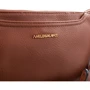 Женская сумка через плечо Amelie Galanti коричневая (A991457-dark-brown): Фактура Зернистая, Матовая