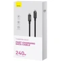Кабель Baseus Cable USB-C to USB-C Tungsten Gold 240W 3m Black (CAWJ040201) фото 3