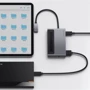 Адаптер Baseus Adapter Magic USB-C to USB-C+USB3.0 HDMI+SD+3.5mm Gray (CAHUB-DA0G): Дополнительные разъемы SD+TF Card, HDMI, USB-C