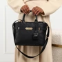 Женская сумка тоут Guess Bea Society Satchel черная (HWVS8132060-BLA): Материал Искусственная кожа
