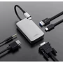 Адаптер WIWU Adapter Alpha 513HVP USB-C to USB3.0+USB-C+VGA+HDMI+3.5mm Grey: Дополнительные разъемы 3.5mm Headphone, HDMI, VGA, USB OTG, USB-C