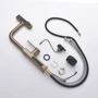 Смеситель для кухни Lefton Waterfall & Pull-Out Kitchen Faucet with Temperature Display-KF2209 Brushed Brass фото 11