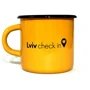 Чашка PAPAdesign Lviv check in помаранчевий