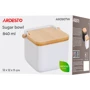 Цукровиця Ardesto Midori 12х12х11 см 840 мл кераміка бамбук Білий (AR0907W) фото 6
