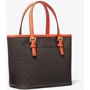 Женская сумка тоут Michael Kors темно-коричневая (193599759425): Тип ручки Со съемным ремнем, Плечевой ремень, С двумя ручками, Короткая ручка