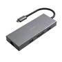 Адаптер VAVA Adapter USB-C to 3xUSB+USB-C+RJ45+micro SD+SD+HDMI 100W Grey (VA-UC008GR): Интерфейс подключения USB-C