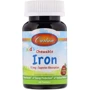 Carlson Labs Залізо Дитяче Kid's Chewable Iron 15 мг смак полуниці 60 жувальних таблеток