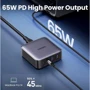 Зарядний пристрій Ugreen Wall Charger 2хUSB-C+2xUSB CD327 GaN 65W Gray (90747): Кількість USB-портів 4