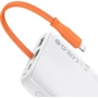 Внешний аккумулятор Baseus Power Bank 10000mAh Block with Lightning 20W White (PPBLK-02): Встроенный кабель Apple Lightning