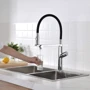 Смеситель для кухни Lefton Copper Kitchen Single-Hole Rotatable Faucet with Water Filter-KF2208 Chrome: Вид смесителя Однорычажный