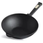 Сковорода Brizoll Wok Black чугунная со стеклянной крышкой 2.8л 260х80мм (W26HP1-6): Материал корпуса чугун