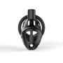 Клетка для пениса LOCKINK SEVANDA Plastic Penis Chastity Cage, черная, 3 кольца разных размеров