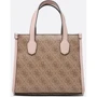 Жіноча сумка тоут GUESS SILVANA 2 CMPRTMNT MINI TOTE світло-коричнева (HWSN8665770-LLR): Матеріал Искусственная кожа