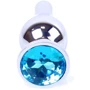 Анальная пробка BOSS of TOYS Boss Series - Jewellery Silver BUTT PLUG Light Blue (BS6400076)