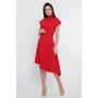 Платье FashionUp PL-1758A 46 красное повседневное удлиненное миди: Состав Вискоза, Полиэстер, Эластан